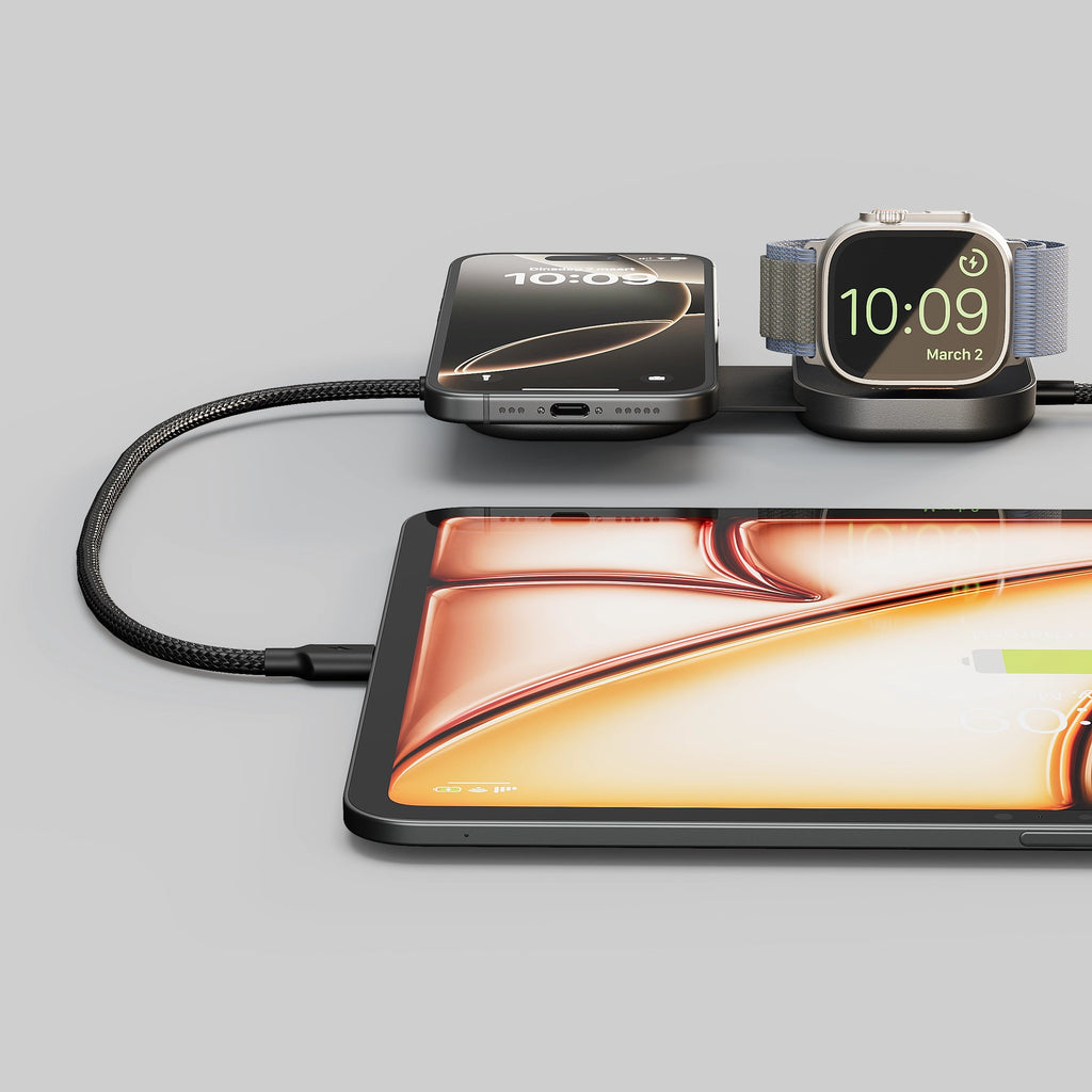 Zens Charging Cable Pro 3 | Qi2 + USB C-C + Apple Watch