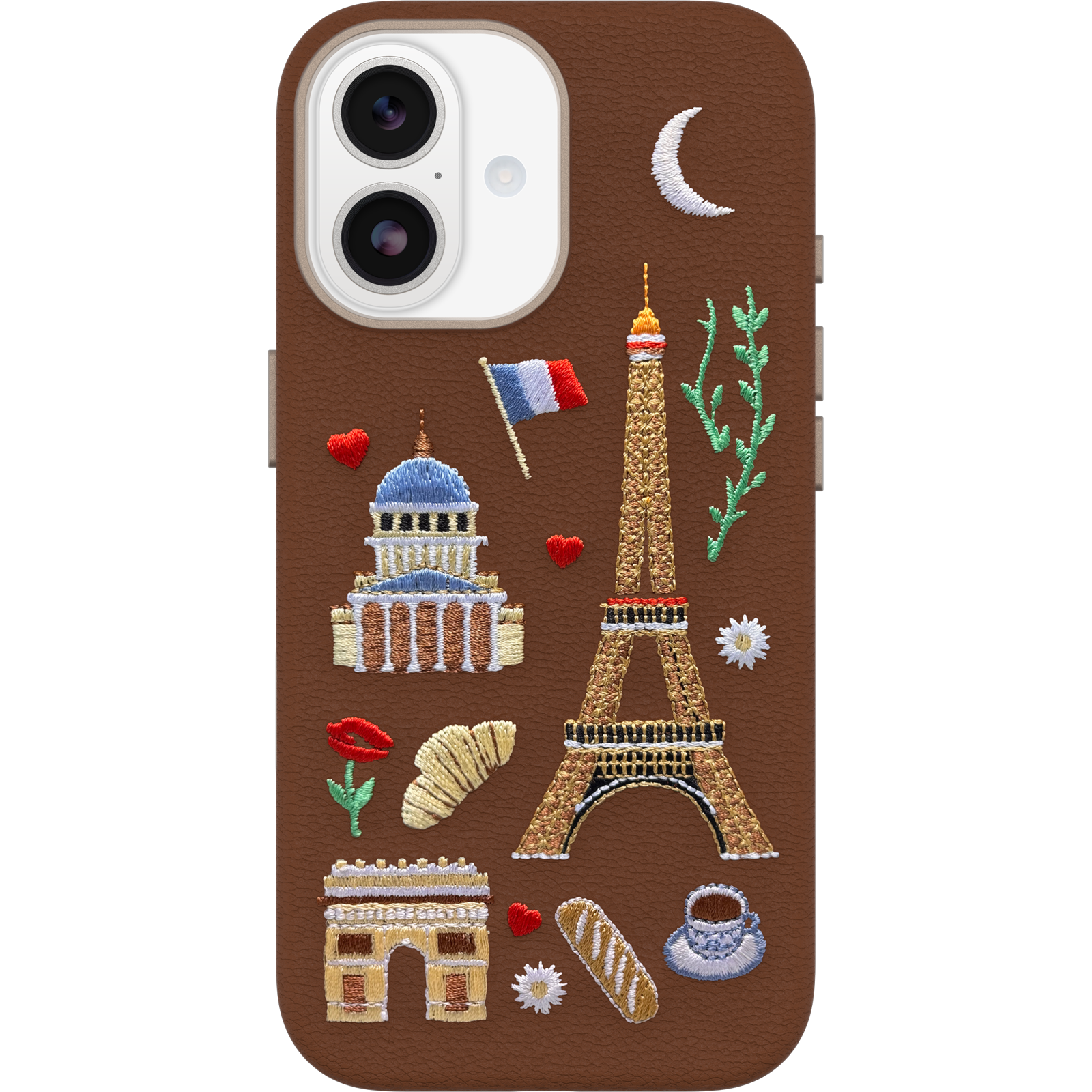 iPhone 17 Symmetry Cactus Embroidery Case