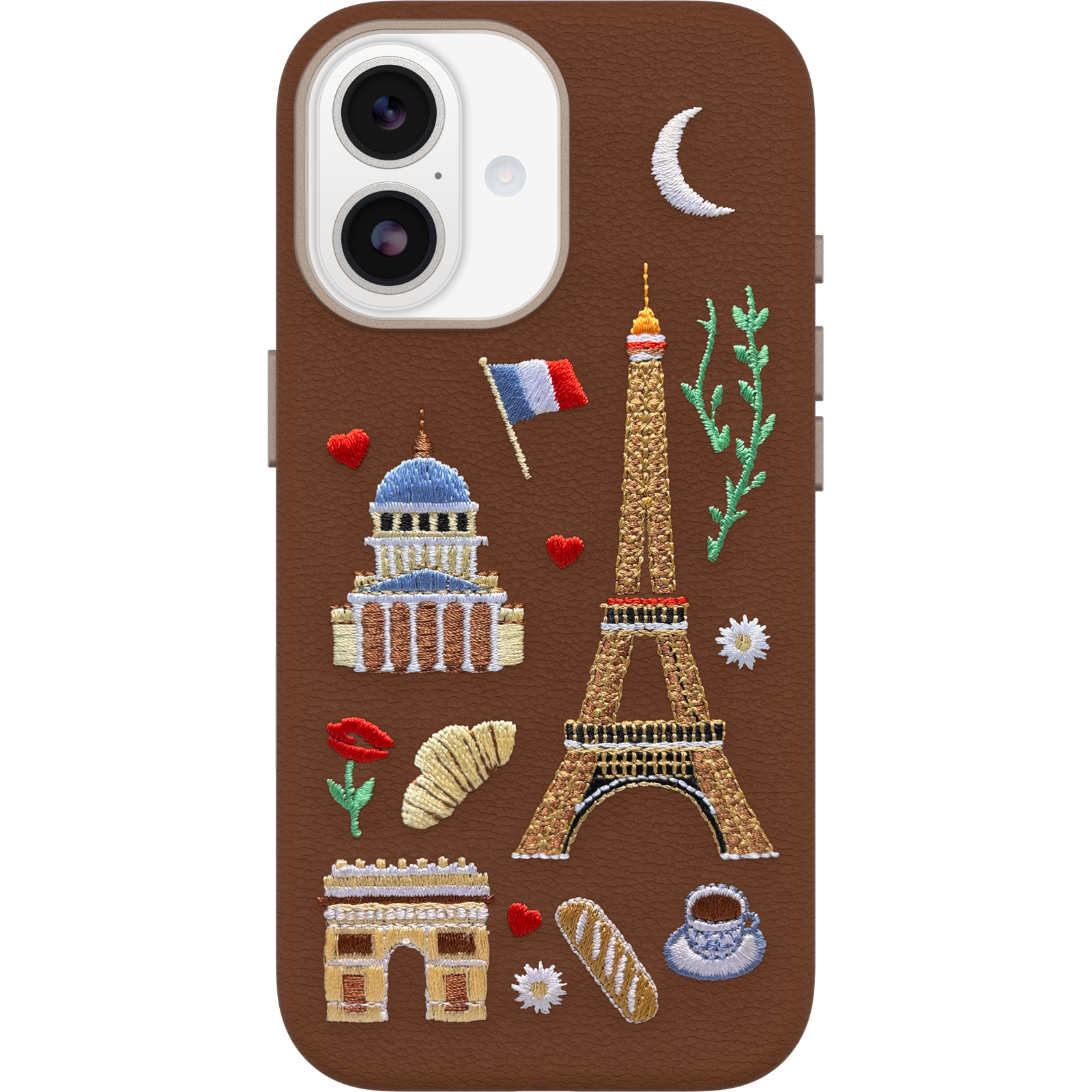 iPhone 17 Symmetry Cactus Embroidery Case