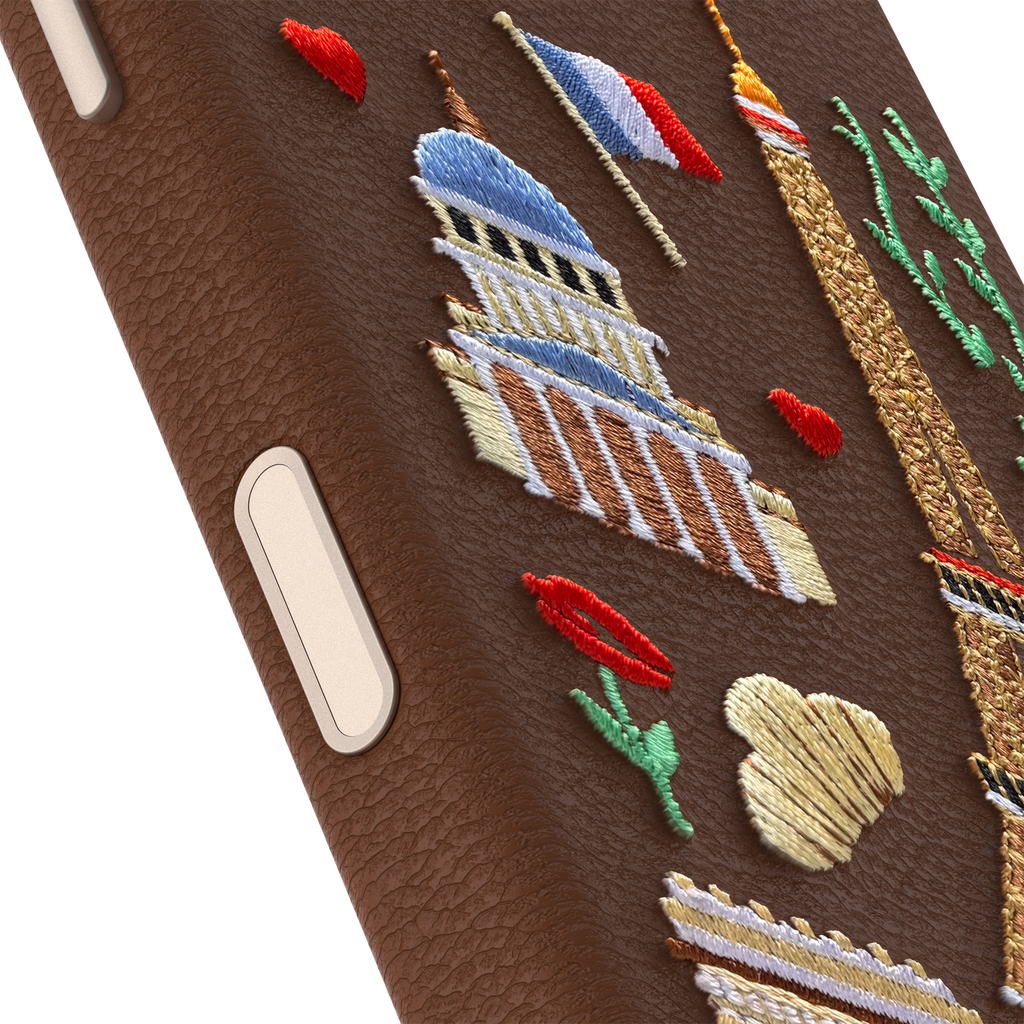 iPhone 17 Symmetry Cactus Embroidery Case