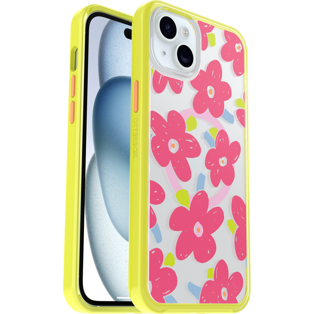 iPhone 15 Plus and iPhone 14 Plus Symmetry Series Clear Case for MagSafe Fluttering Flora