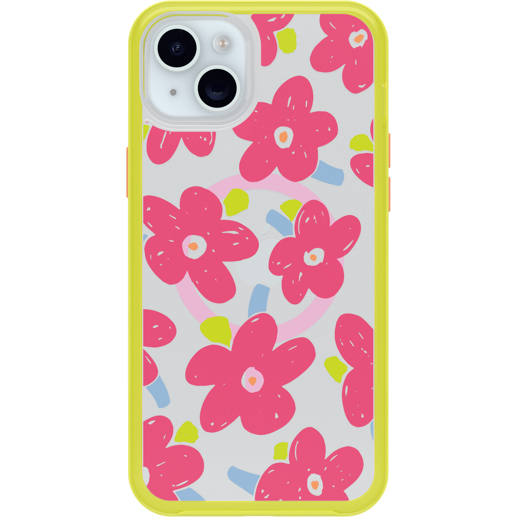 iPhone 15 Plus and iPhone 14 Plus Symmetry Series Clear Case for MagSafe Fluttering Flora