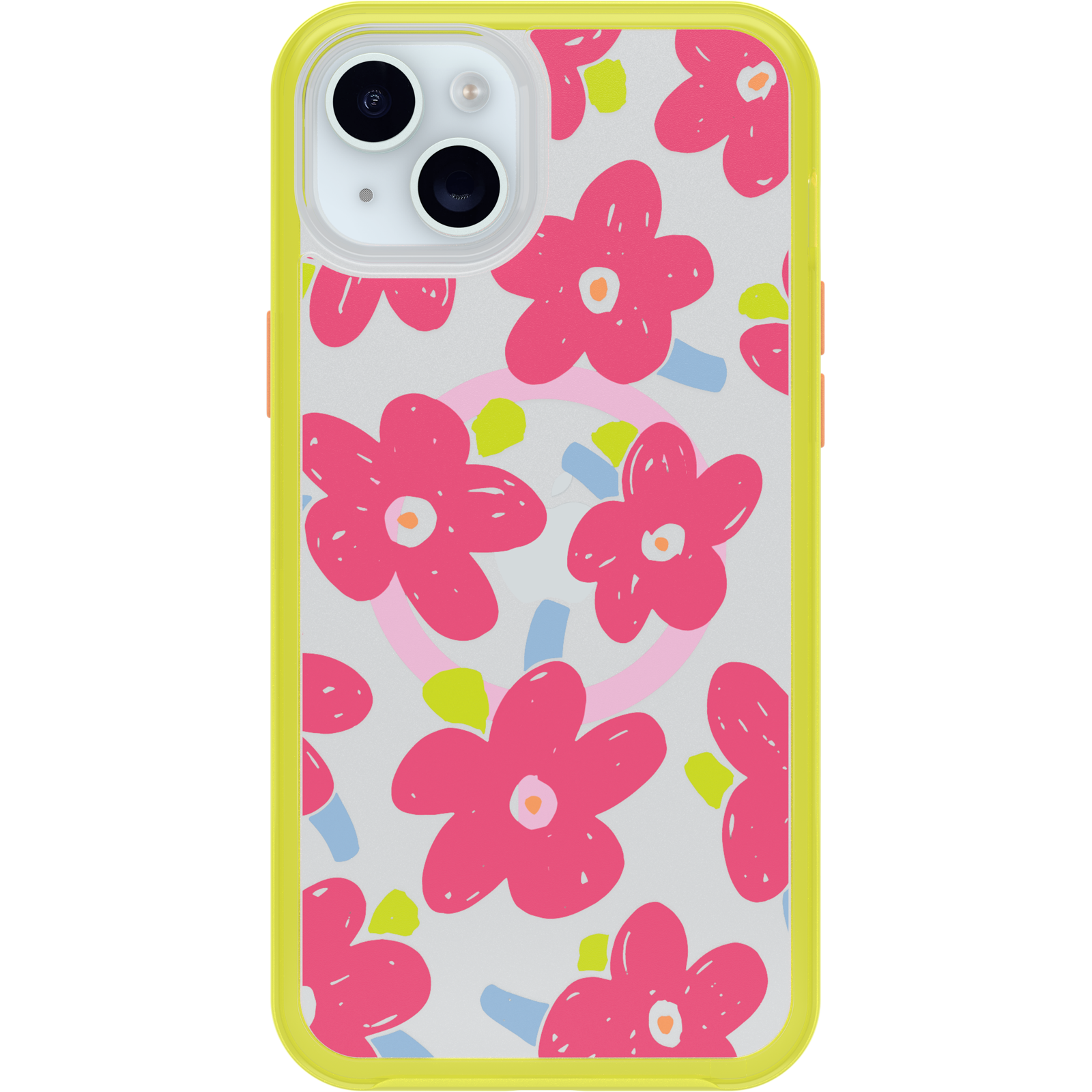 iPhone 15 Plus and iPhone 14 Plus Symmetry Series Clear Case for MagSafe Fluttering Flora