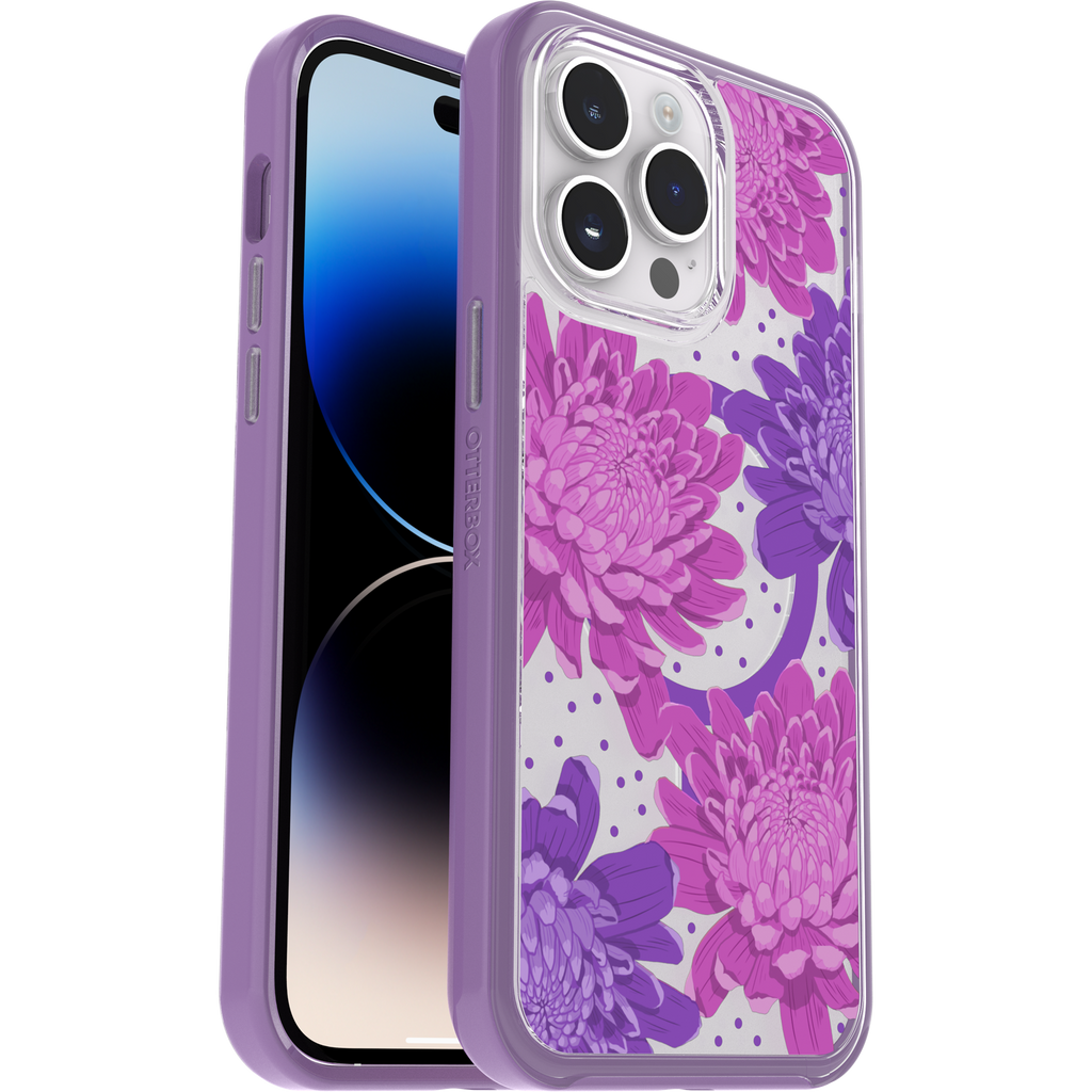 iPhone 14 Pro Max Symmetry Series Clear Case for MagSafe Fluttering Flora