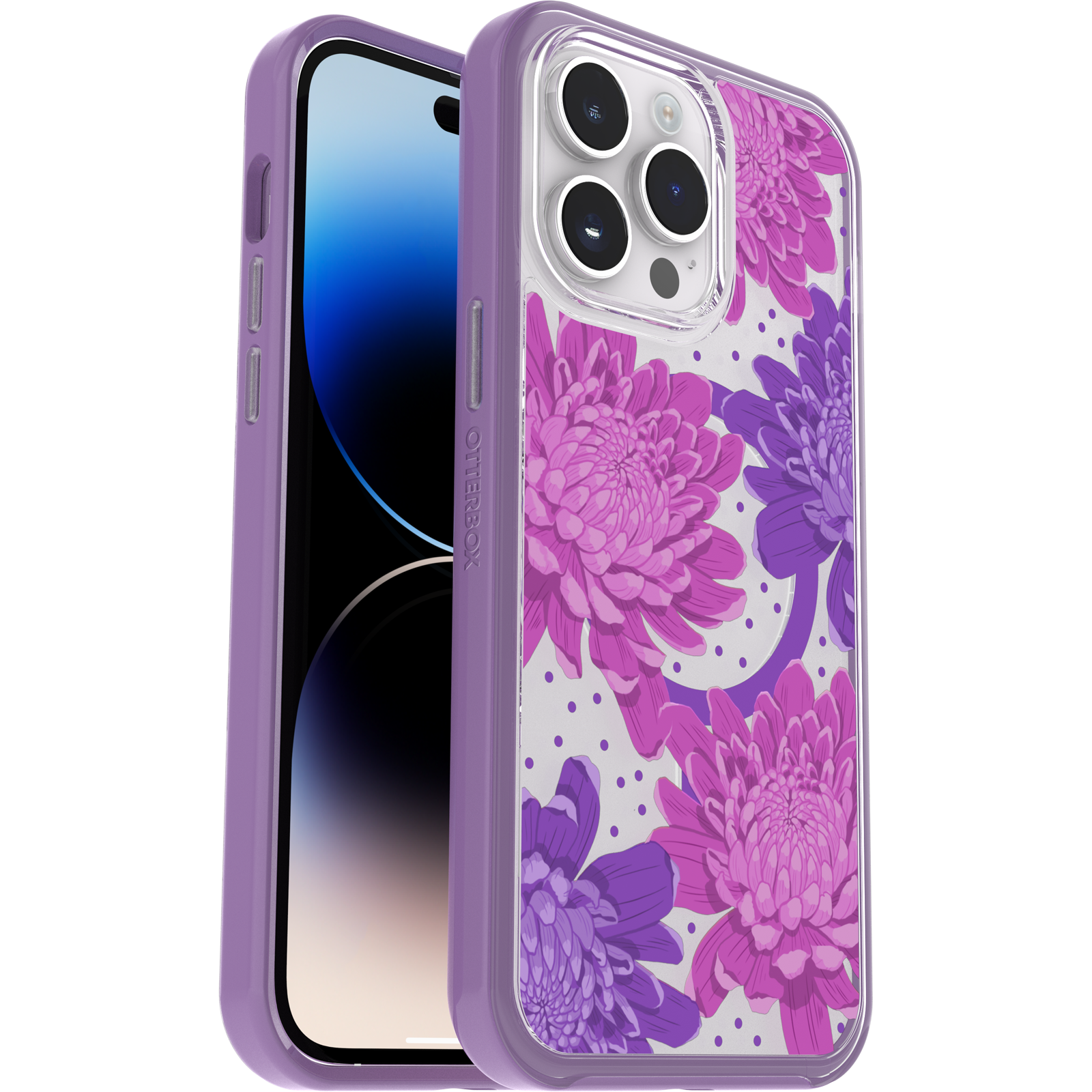 iPhone 14 Pro Max Symmetry Series Clear Case for MagSafe Fluttering Flora