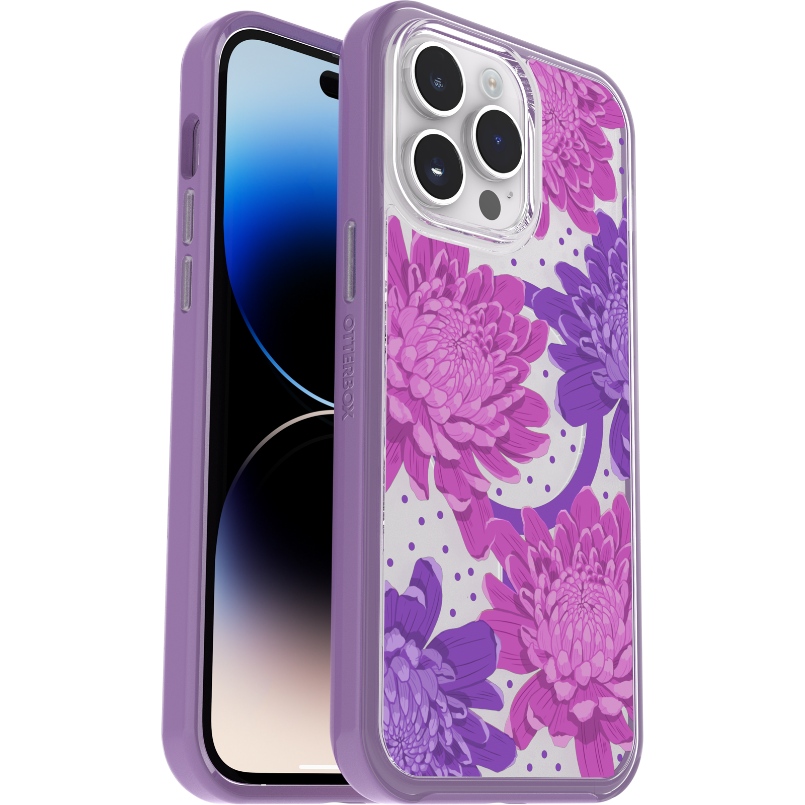iPhone 14 Pro Max Symmetry Series Clear Case for MagSafe Fluttering Flora