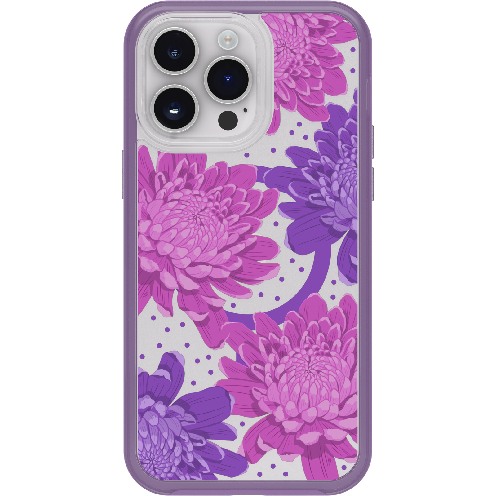 iPhone 14 Pro Max Symmetry Series Clear Case for MagSafe Fluttering Flora