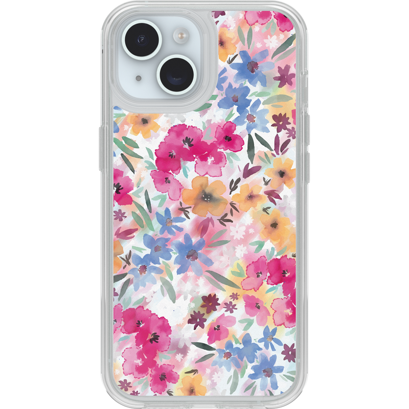 product image 1 - Coque iPhone 16e/15/14/13 Symmetry Series Clear pour MagSafe Confetti of Blossoms
