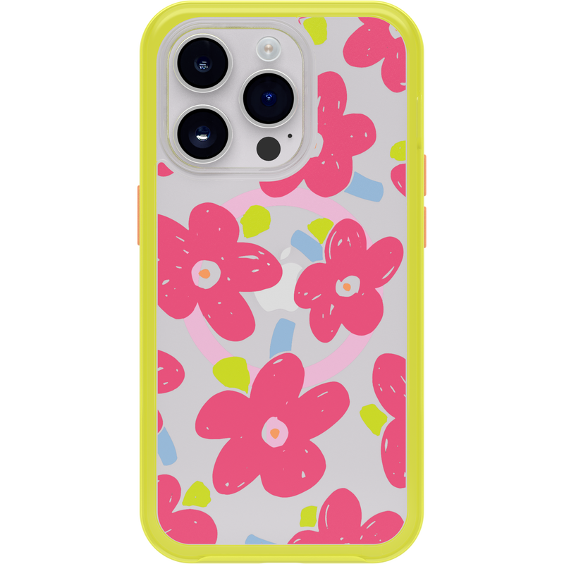 product image 2 - iPhone 14 Pro Case Symmetry Series Clear for MagSafe Fluttering Flora
