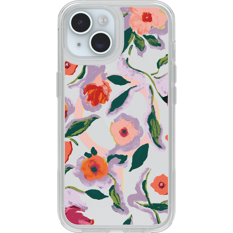 product image 1 - Coque iPhone 16e/15/14/13 Symmetry Series Clear pour MagSafe Confetti of Blossoms