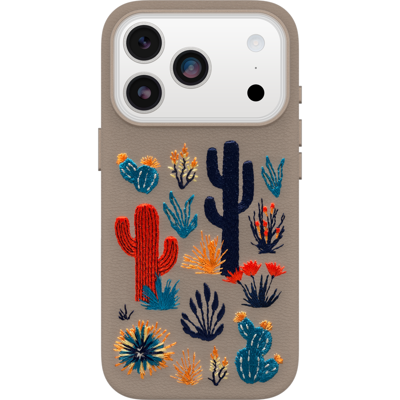 product image 1 - iPhone 17 Pro Case Symmetry Series Cactus Leather Embroidery