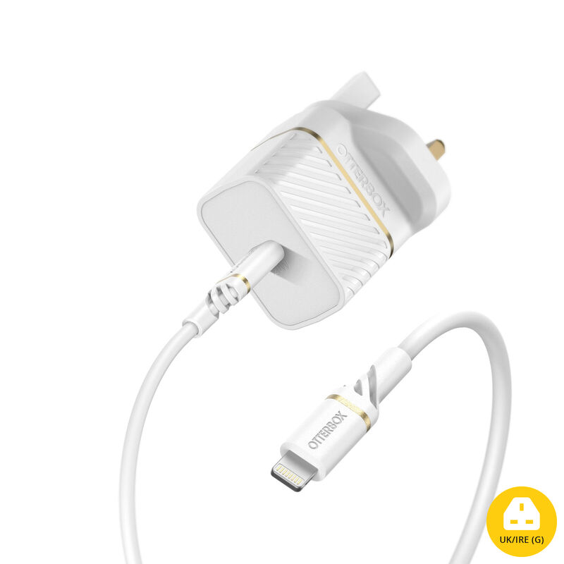 product image 1 - Lightning to USB-C 20W Wall Charger + Cable Fast Charge | Premium Kit