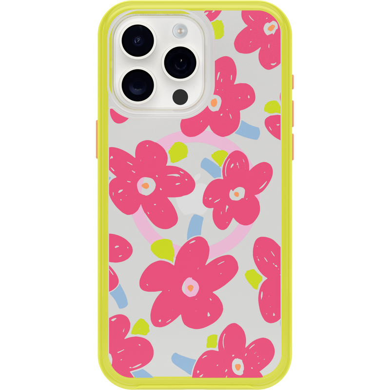 product image 2 - Coque iPhone 15 Pro Max Symmetry Series Clear pour MagSafe Fluttering Flora
