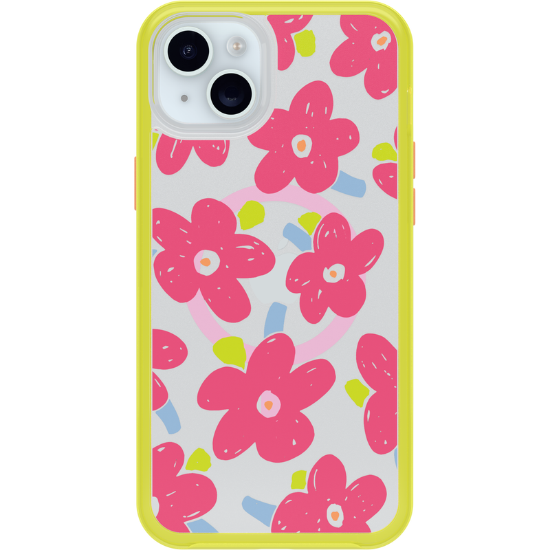 product image 2 - Coque iPhone 14 Plus et iPhone 15 Plus Symmetry Series Clear pour MagSafe Fluttering Flora