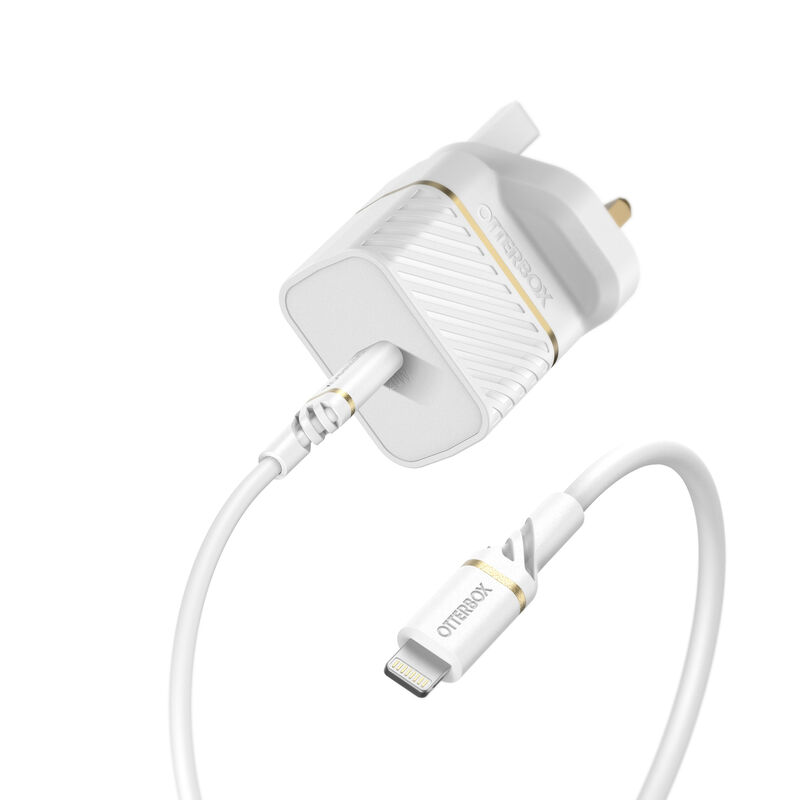 product image 1 - Lightning to USB-C 20W Wall Charger + Cable Fast Charge Kit