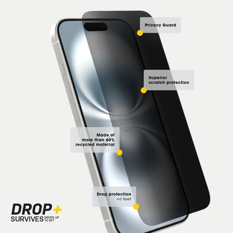 product image 3 - iPhone 16 Screen Protector Premium Pro Glass Privacy Guard