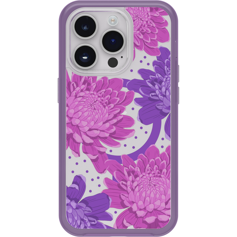 product image 2 - iPhone 14 Pro Case Symmetry Series Clear for MagSafe Fluttering Flora