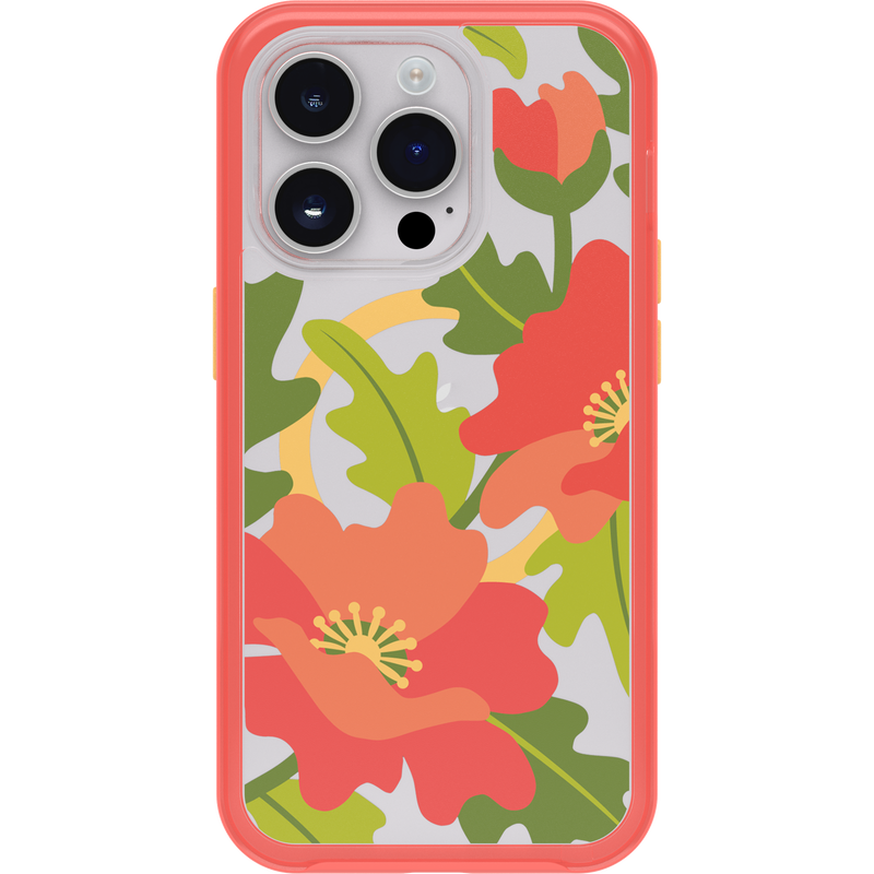 product image 2 - iPhone 14 Pro Case Symmetry Series Clear for MagSafe Fluttering Flora
