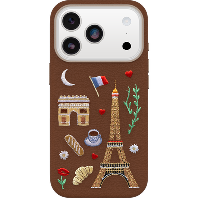 Coque iPhone 17 Pro | Symmetry Series Cactus Leather Embroidery