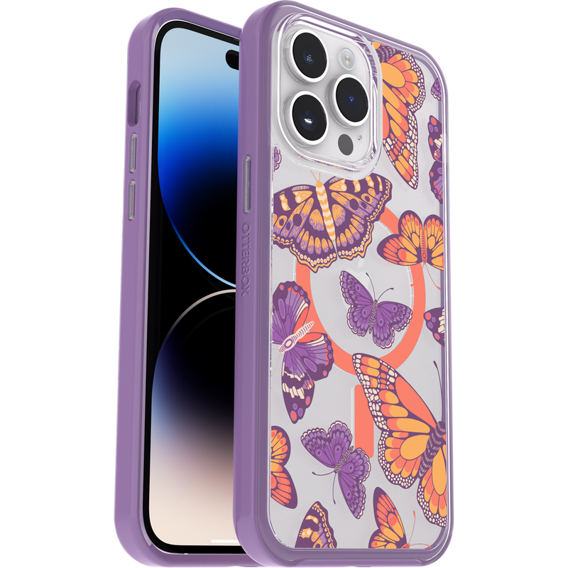 product image 1 - iPhone 14 Pro Max Case Symmetry Series Clear for MagSafe Fluttering Flora