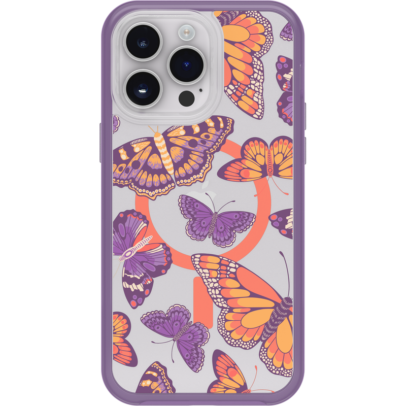 product image 2 - iPhone 14 Pro Max Case Symmetry Series Clear for MagSafe Fluttering Flora