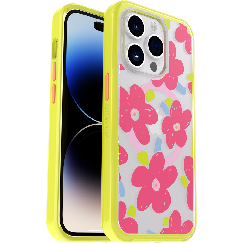 product image 1 - iPhone 14 Pro Case Symmetry Series Clear for MagSafe Fluttering Flora