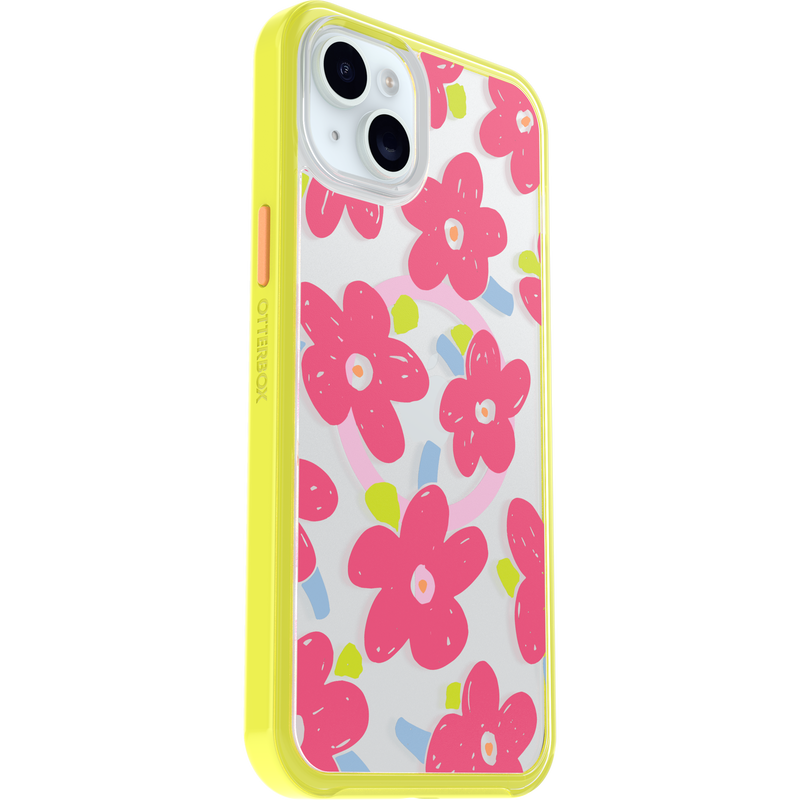 product image 3 - Coque iPhone 14 Plus et iPhone 15 Plus Symmetry Series Clear pour MagSafe Fluttering Flora