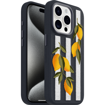 iPhone 15 Pro Max Custodia | Symmetry Series Cactus Leather Embroidery