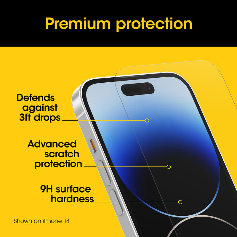 product image 4 - iPhone 15 Screen Protector Premium Glass Antimicrobial