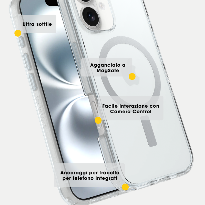 product image 5 - iPhone 16 Plus Custodia Symmetry Series Clear per MagSafe