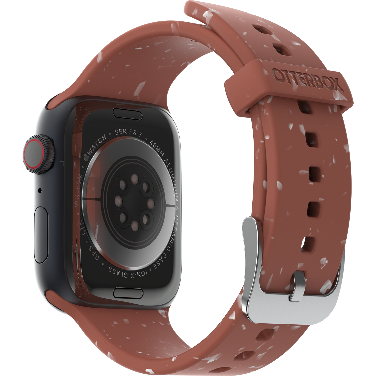 Red Apple Watch wristband that leaves less for the landfill